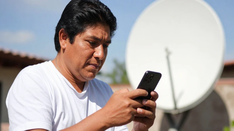 Mexicana, con tez bronceada, usa smartphone
