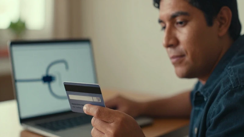 Cómo pagar Megacable con tarjeta de crédito de forma segura en línea 5 Ilustración digital de una persona mestiza con tarjeta