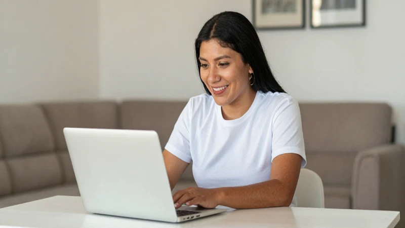 Cómo contratar solo servicio de Internet con Izzi en México 4 Joven mestiza sonríe en un día soleado