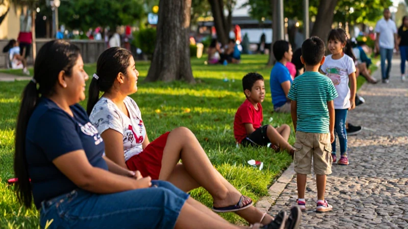 Conoces los parques de San Miguel de Allende en México 8 Familia mexicana disfruta un parque soleado