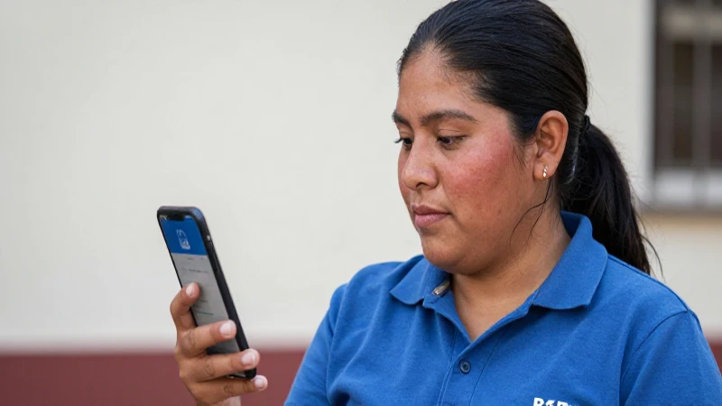 Una mexicana usa PayPal a la luz del día