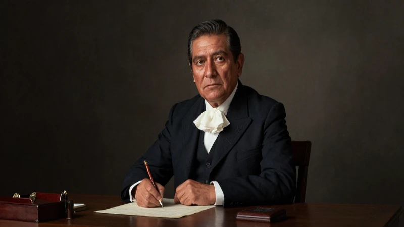 Pedro María Anaya: Descubre la vida del 17° presidente de México 2 Retrato dramático de un mexicano con tez bronceada