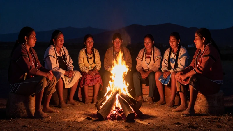 Cazador nómada, familia al calor del fuego