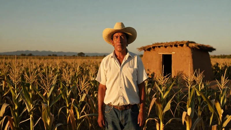 Características Clave del Periodo Preclásico en México 1 Granjero mexicano en campo de maíz al atardecer
