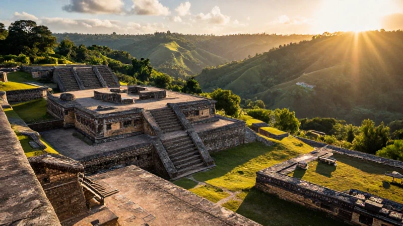 Cultura Zapoteca: Orígenes y Asombrosas Características 3 Ruinas zapotecas, valle dorado y colores vibrantes