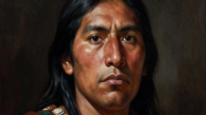 Retrato mestizo orgulloso de Xicoténcatl Axayacatzin