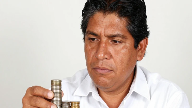 Retrato cercano de persona mestiza con monedas