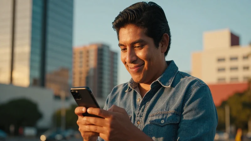 Planes postpago sin equipo Telcel: Incluye y requisitos 5 Joven mexicana sonríe en una ciudad soleada