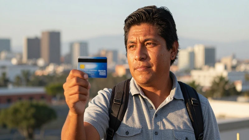 Joven mestiza viaja bajo luz cálida