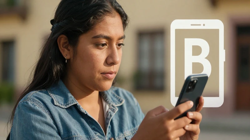 Estado de la portabilidad Bait: Plazos y pasos a seguir 4 Joven mestiza observa un teléfono con sol cálido