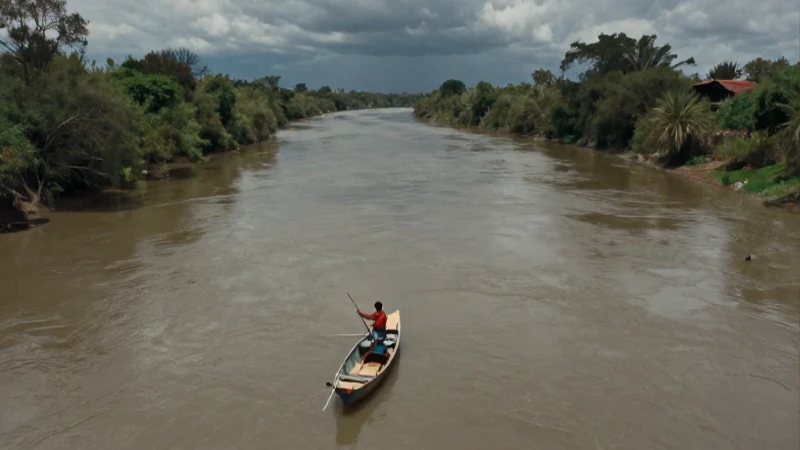 RÍOS, LAGOS y PRESAS en OAXACA: ¡Descubre su HIDROGRAFÍA! 8 Pescador en río oaxaqueño, atmósfera sombría