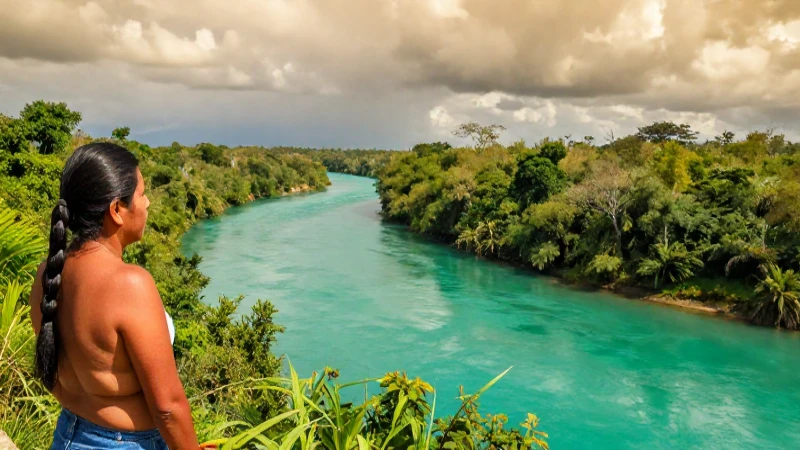 Ríos y Presas en Tamaulipas: Importancia y Belleza Reveladas 8 Paisaje mexicano, río turquesa y luz dorada