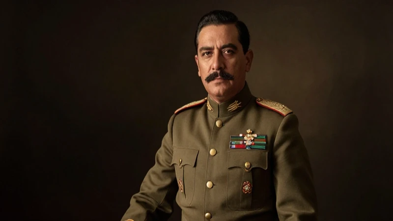 Camacho, militar, retratado con luz dramática