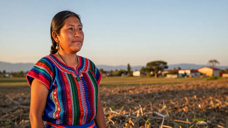 Belleza mestiza en paisaje rural mexicano