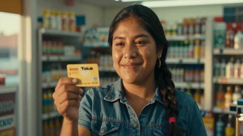 Mujer mestiza sonríe sosteniendo una Toka