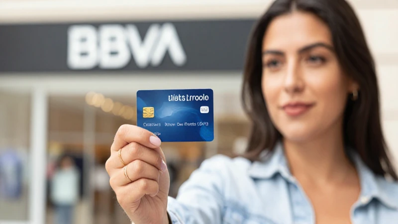 Mujer usa tarjeta BBVA en Liverpool