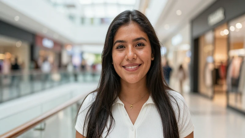 Programa de puntos en comercios asociados Premier Santander 4 Joven mestizo en un centro comercial luminoso