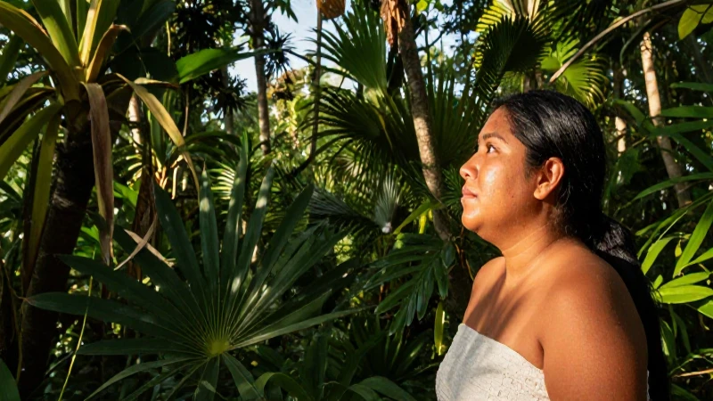 Cuál es la diferencia entre jungla, selva y bosque 4 Mestizo observa exuberante selva a la hora dorada