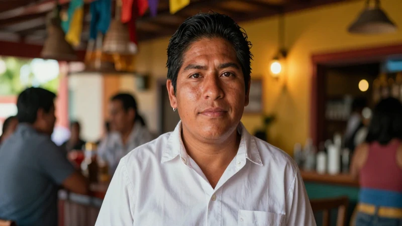 Ambiente festivo mexicano, cálido y vibrante