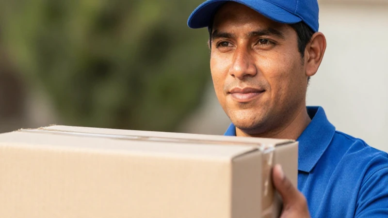 Entrega de Amazon por un mensajero mexicano