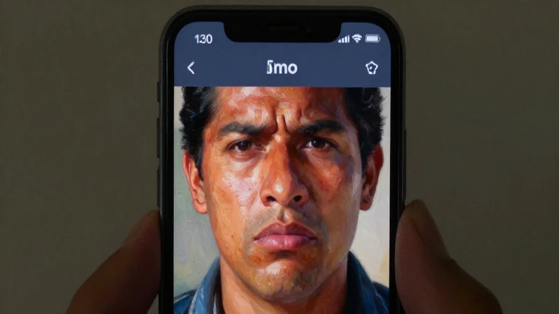 Hombre mexicano frustrado, en estilo pictórico cinematográfico