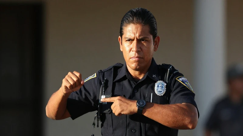 Requisitos para ser Policía Estatal en México en 2026 4 Oficial mexicano mestizo, bajo luz cálida
