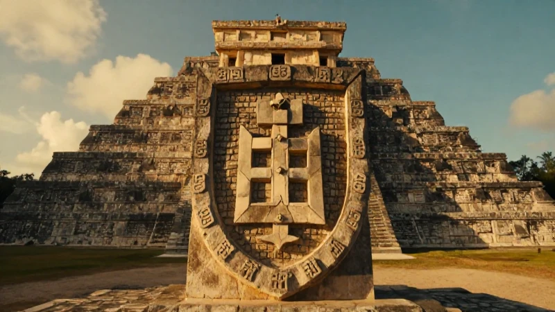Escudo de Quintana Roo, pirámides doradas
