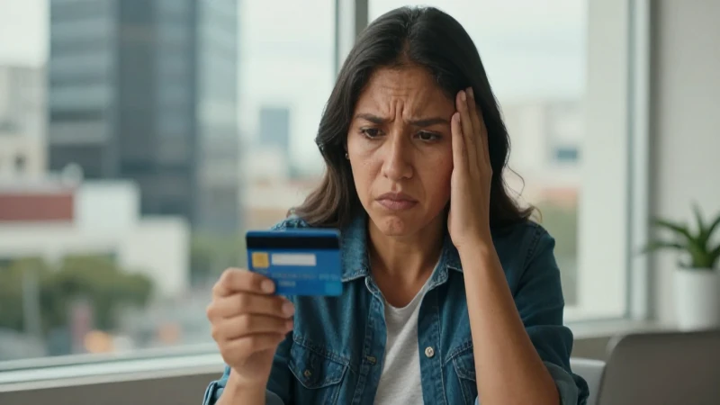Cliente mestizo frustrado por rechazo bancario