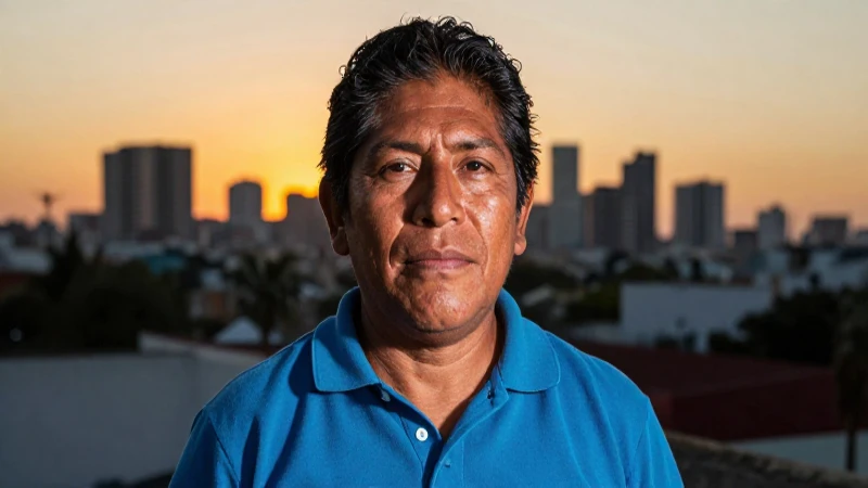 Mexicano mestizo, luz dorada y ambiente urbano
