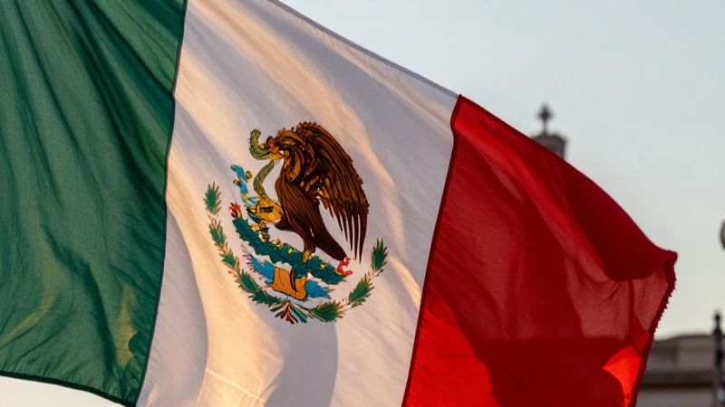 Bandeira mexicana, Querétaro y luz dorada cálida
