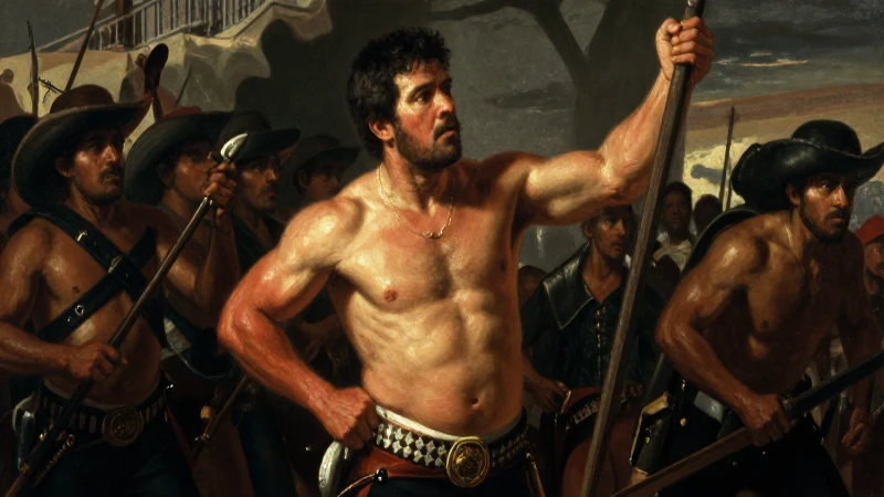 Conoce la Fascinante Vida de Vicente Guerrero, el 2º Presidente 4 Guerrero, mestizo, en batalla con claroscuro