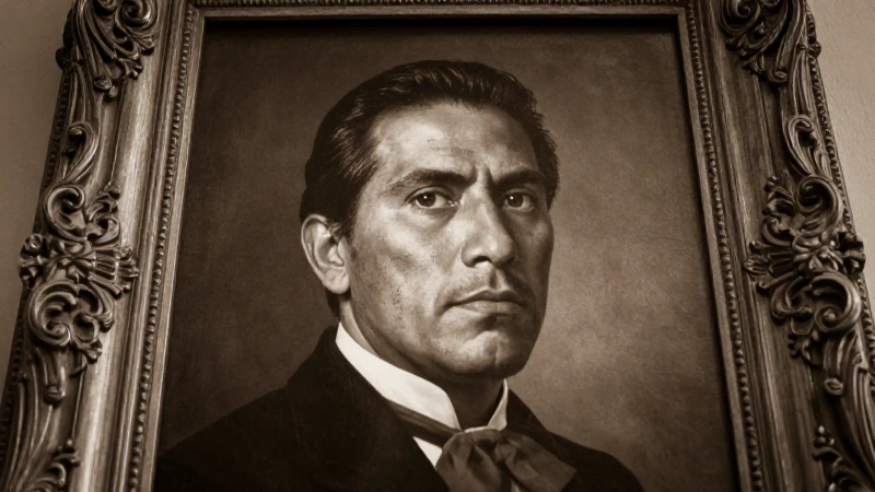 Manuel Gómez Pedraza: BIOGRAFÍA del 6º PRESIDENTE de MÉXICO 5 Retrato mexicano, serio, en sepia y marco ornamentado