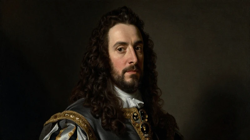 Retrato barroco de Felipe V con claroscuro