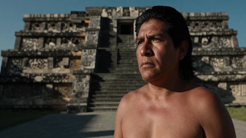 Moctezuma, ruinas aztecas, luz dramática y mestizo