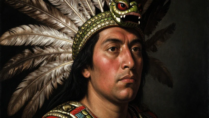 Retrato renacentista de Moctezuma, mestizo y solar