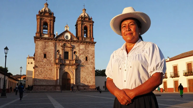 Quintana Roo: DESCUBRE su interesante HISTORIA y CULTURA 4 Pintura de plaza colonial mexicana al atardecer