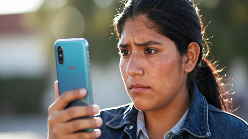 Cómo eliminar un reporte de robo en un Samsung J6 4 Joven mestiza preocupada, con luz cinematográfica