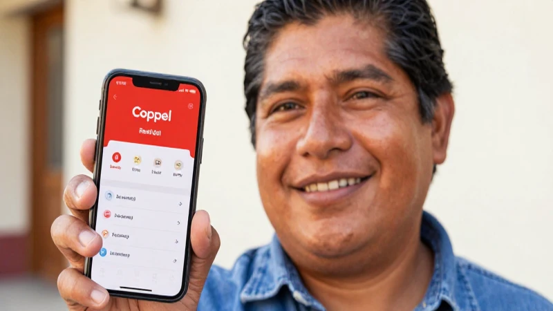 Persona sonriente, usa Coppel Redi a pleno sol