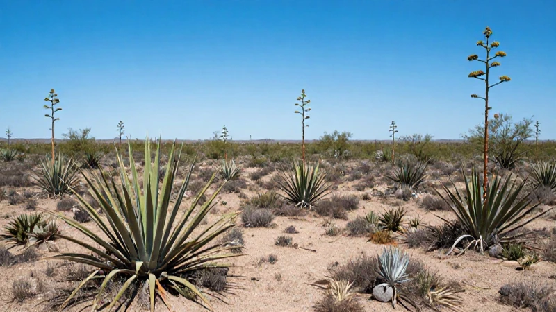 Regiones NATURALES y VEGETACIÓN de Tamaulipas: ¡Descúbrelo! 5 Paisaje árido mexicano bajo sol brillante