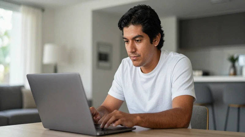 Información relevante sobre Megacable en México 5 Mexicano mestizo usa laptop en casa