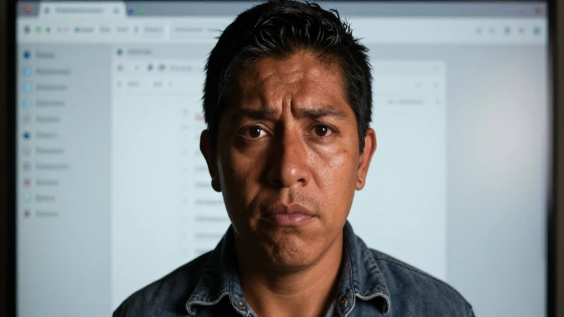 Mexicano mestizo frustrado, reflejo en Chrome