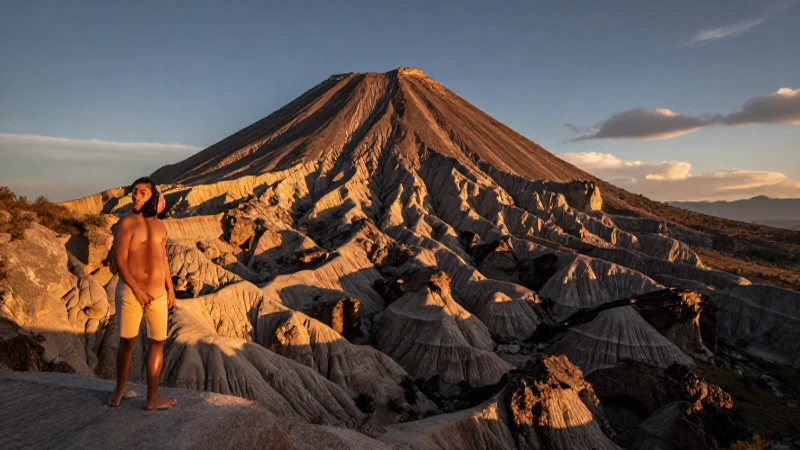 Tezoyo: paisaje volcánico y mexicano al atardecer