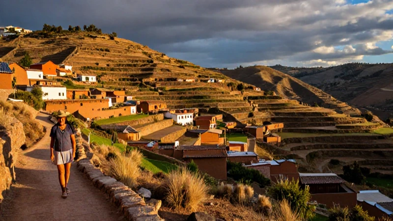 Paisaje mexicano rural en luz dorada