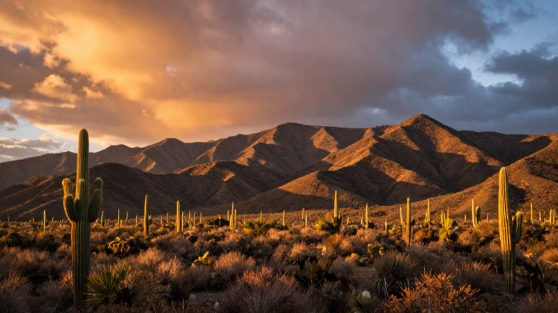 Explora las Impresionantes Sierras de Sinaloa y su Belleza 7 Paisaje desértico sinaloense en hora dorada