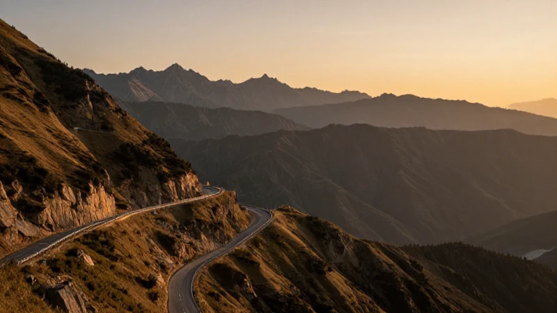 Explora las Impresionantes Sierras de Sinaloa y su Belleza 9 Montañas, camino serpenteante, luz dorada