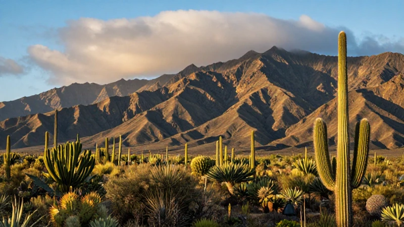RELIEVES DE QUERÉTARO: DESCUBRE su ALTITUD y BELLEZA NATURAL 7 Paisaje desértico, vibrante y naturalístico al atardecer