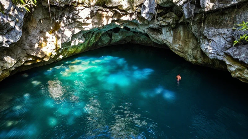 Paraíso tropical mexicano con cenotes turquesa