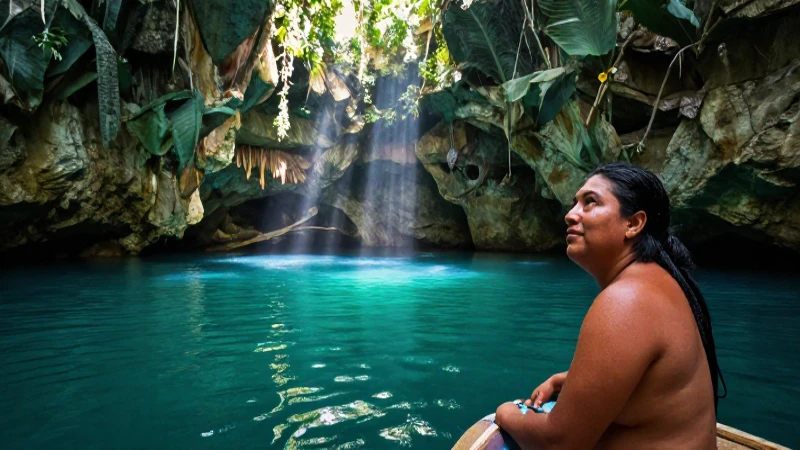 Cenote mexicano: aventura, color y luz espectaculares