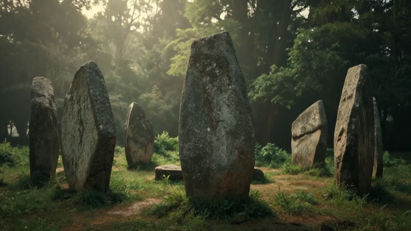 Descubre la Magia Oculta de las Sierras de Tamaulipas 9 Círculo de piedra antiguo, atmósfera misteriosa y detallada