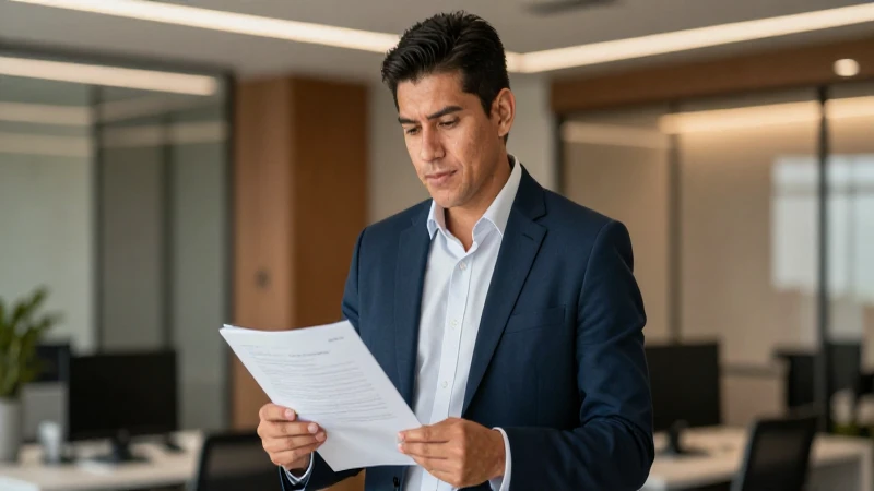 Hombre de negocios mexicano en oficina moderna